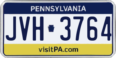 PA license plate JVH3764