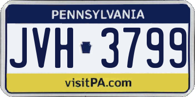 PA license plate JVH3799