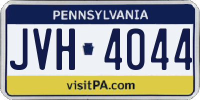 PA license plate JVH4044
