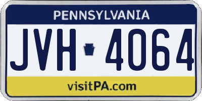 PA license plate JVH4064