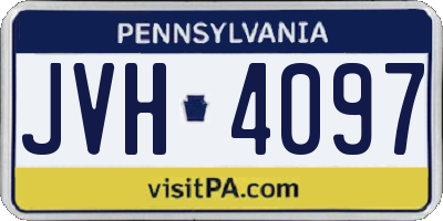 PA license plate JVH4097
