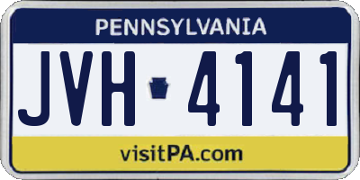 PA license plate JVH4141
