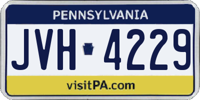 PA license plate JVH4229