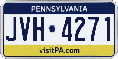 PA license plate JVH4271