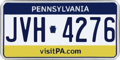 PA license plate JVH4276
