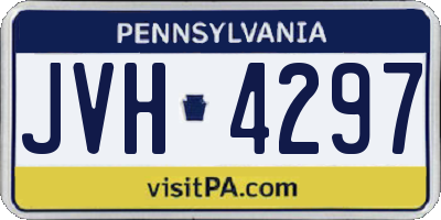 PA license plate JVH4297
