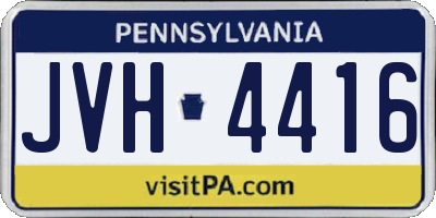 PA license plate JVH4416