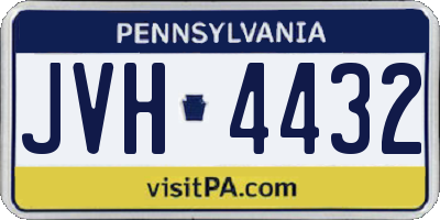 PA license plate JVH4432