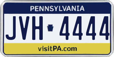 PA license plate JVH4444