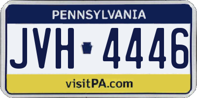PA license plate JVH4446