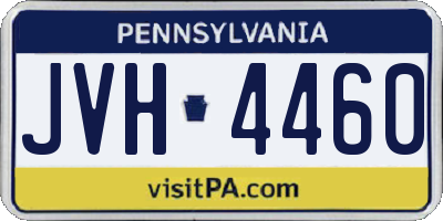 PA license plate JVH4460