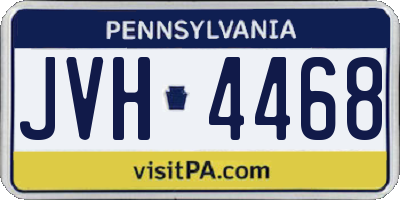 PA license plate JVH4468