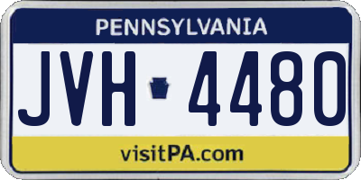 PA license plate JVH4480