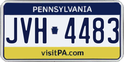 PA license plate JVH4483
