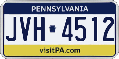 PA license plate JVH4512