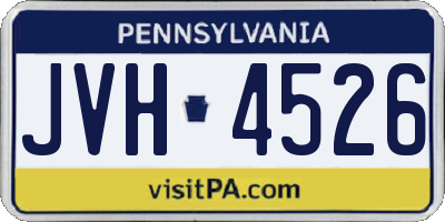 PA license plate JVH4526