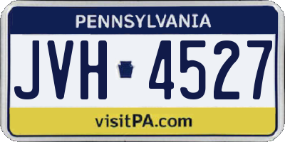PA license plate JVH4527