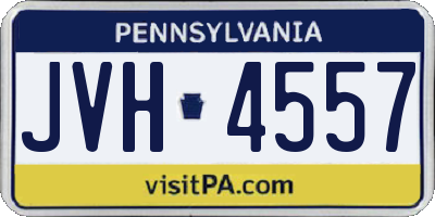 PA license plate JVH4557