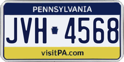 PA license plate JVH4568