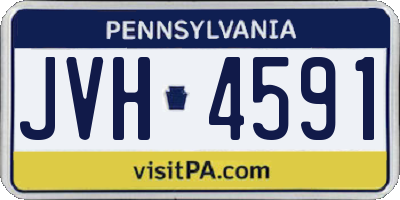 PA license plate JVH4591