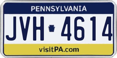 PA license plate JVH4614