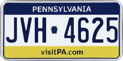 PA license plate JVH4625