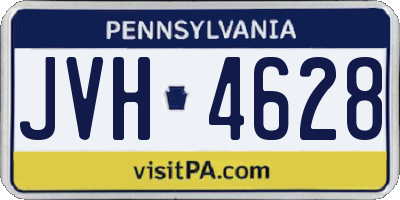 PA license plate JVH4628