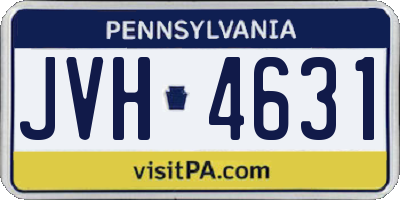 PA license plate JVH4631