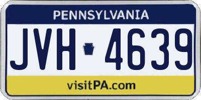 PA license plate JVH4639
