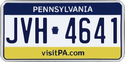 PA license plate JVH4641