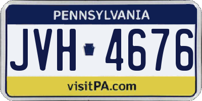 PA license plate JVH4676