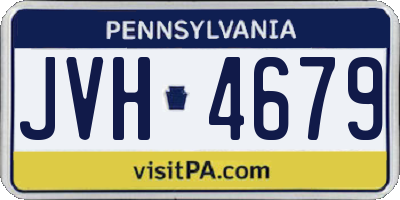 PA license plate JVH4679