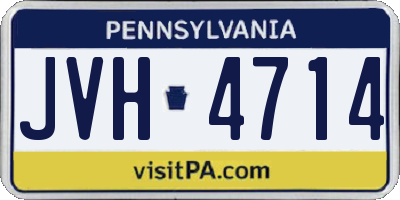 PA license plate JVH4714