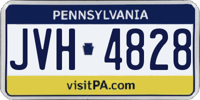 PA license plate JVH4828