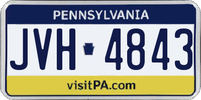 PA license plate JVH4843