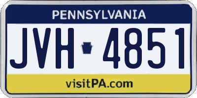 PA license plate JVH4851