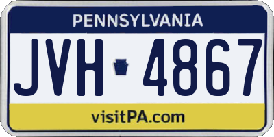 PA license plate JVH4867