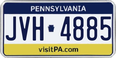 PA license plate JVH4885