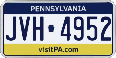 PA license plate JVH4952
