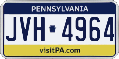 PA license plate JVH4964