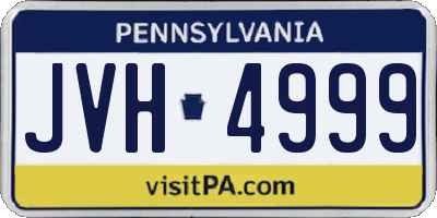 PA license plate JVH4999