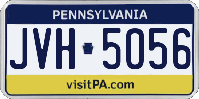PA license plate JVH5056