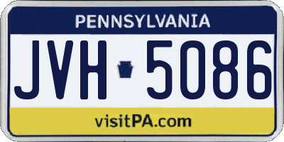PA license plate JVH5086