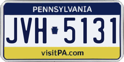 PA license plate JVH5131