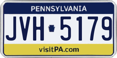 PA license plate JVH5179