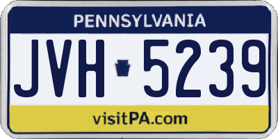 PA license plate JVH5239
