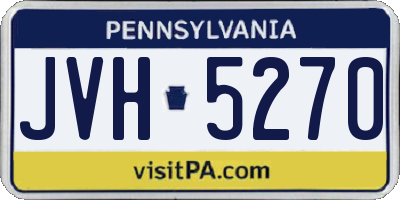 PA license plate JVH5270