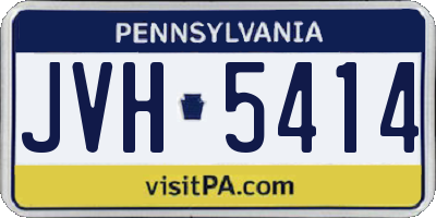 PA license plate JVH5414