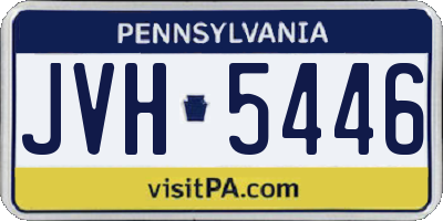 PA license plate JVH5446