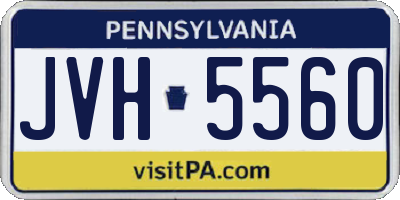 PA license plate JVH5560
